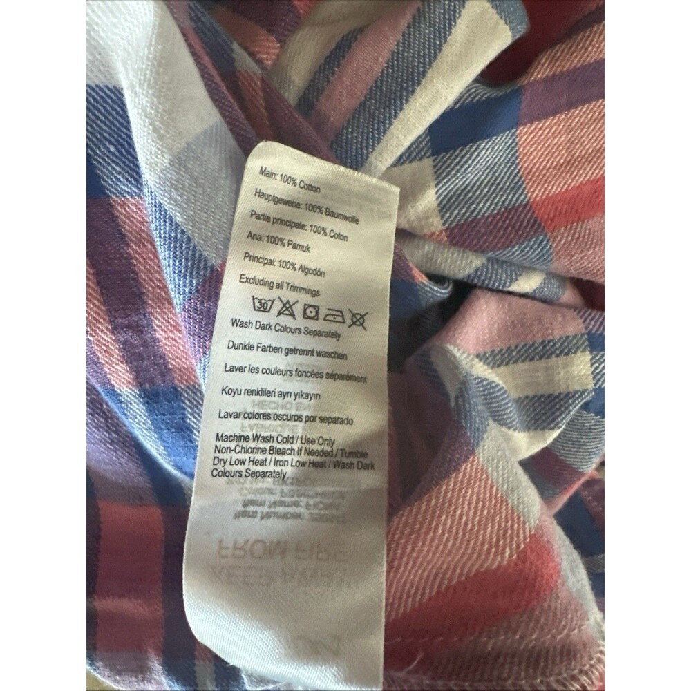 Joules Dress Womens 8 Pink Blue Plaid Sleeveless Tie Belt Midi Cottage New - Picture 13 of 14
